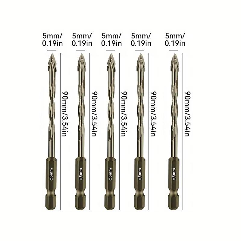 4-12mm Four-Flute Sawtooth Drill Bit Sawtooth Drilling Tools For Glass/Tile/Concrete/Metal Drill Bit Set Tools