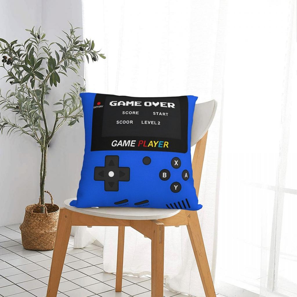 Spielekonsole Kissenbezug Polyester Kissenhülle Geschenk Gamepad 80er Jahre Dekokissenhülle Schlafzimmer Reißverschluss 40*40cm