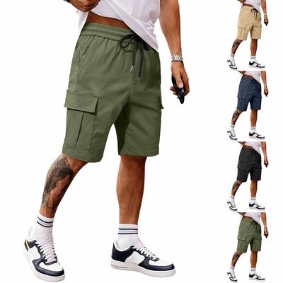 Men's Summer Workwear Shorts Loose Casual Five-Point Pants Multi-Pocket Zipper Men's Jogging Shorts