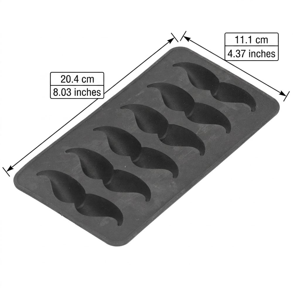 Easy Release Mustache Mold 6 Cavities Biscuit Fondant Mold Chocolate Candy Mold Cake Decor