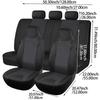 AUTO PLUS High Back Car Seat Covers Universal Size Fit For Most Car SUV PU Leather Spliced With Dot Jacquard Fabric Seat covers