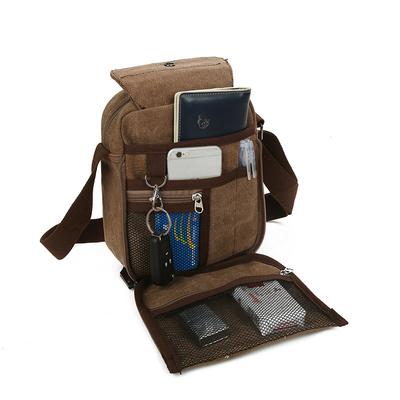 Herren Vintage Canvas Multifunktions-Reisetasche Casual Messenger Umhängetasche