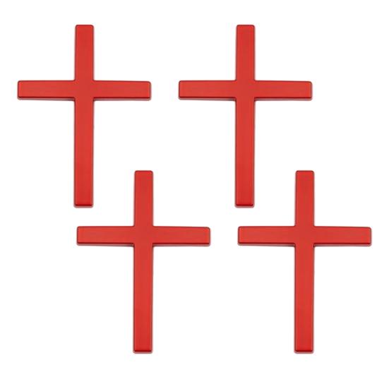 Christian Car Sticker 3D Badge Self-Adhesive Alloy Emblem Decal for Body Fender Tail Scratch