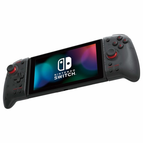 Utstyrt med kontinuerlig brann- og kontinuerlig brannhold-funksjon [Nintendo-lisensiert produkt] Grip-kontroller for Nintendo Switch Clear Black [Nintendo