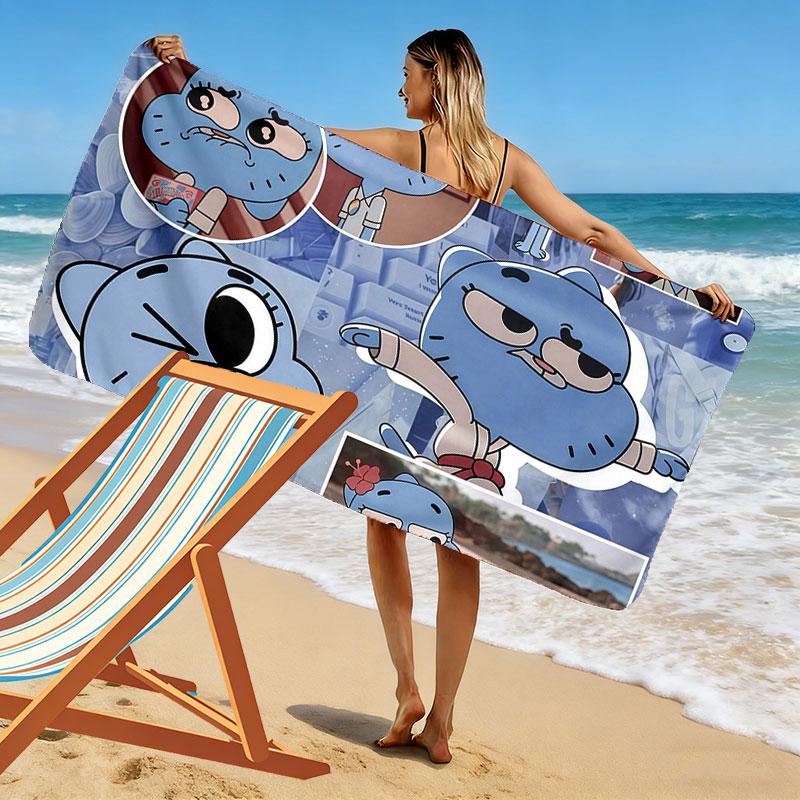 Nicole Watterson Print Beach Towel, Large Soft Quick Dry Towel for Beach Camping Swimming