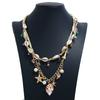 Fashion Retro Boho Natural Seashell Starfish Conch Exaggerated Beaded Necklace Starfish Choker Girl Trend Jewelry