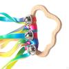 Kids Toys Montessori Rainbow Ribbons, Colorful Wooden Hand Sensory Toys,Dancing Ribbon