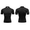 Muscleguys Summer Quick Dry Short Sleeve Polo Shirts Mens Compression Tight Sportswear Gym Trainer Fitness Polos Trainning Exercise Shirts
