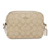 Camera 18 Classic Monogram Print Zipper Coated Canvas And Leather Shoulder Crossbody Bag Women Bags White Khaki 91677-IMDQC