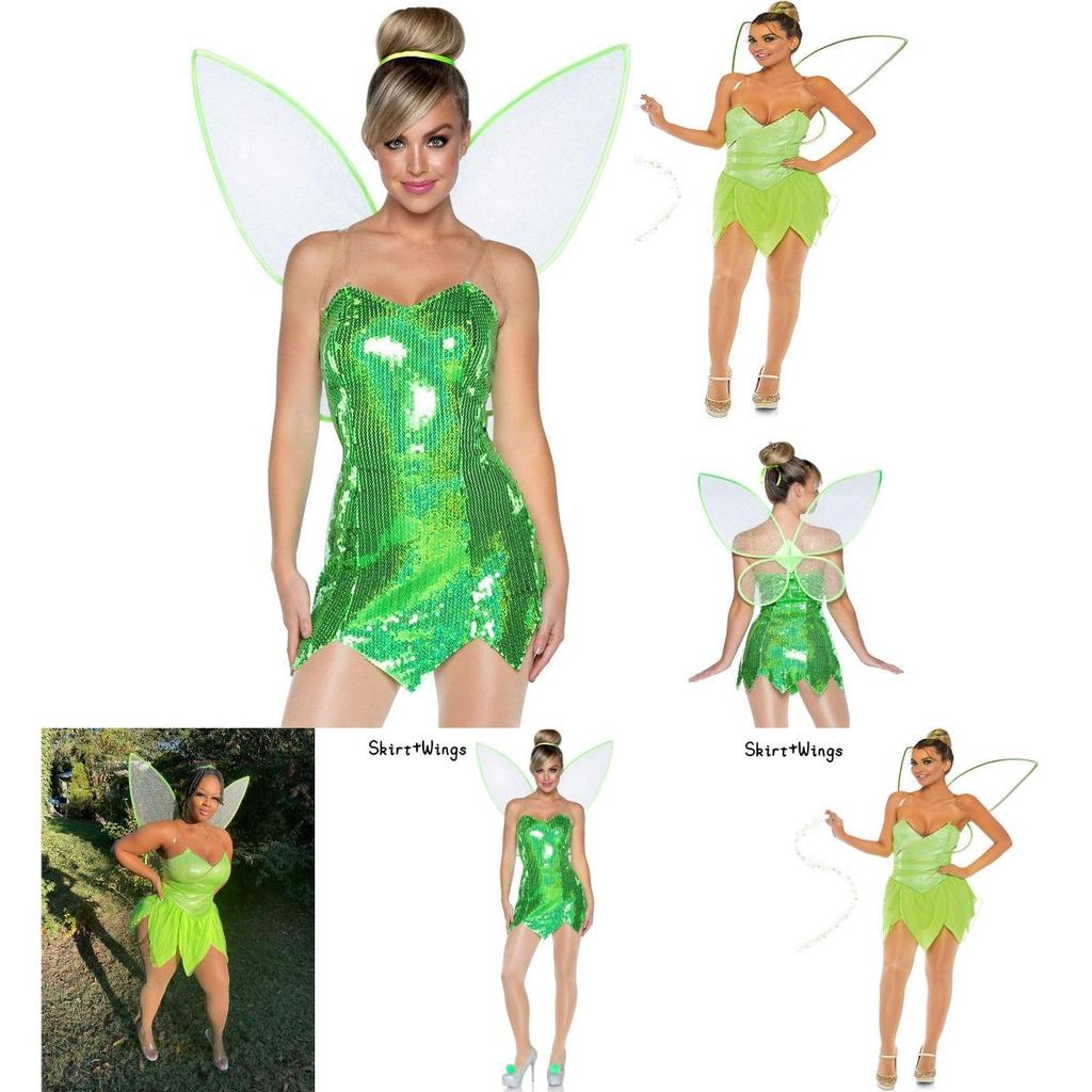 2022 Weihnachten Halloween Kostüm Cosplay Kleid Freche Fee Elfenflügel Outfit
