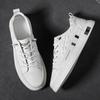 Schuhe Herren Slipper Leichte Lederschuhe Herren Mode Weiße Sneaker Weiche Bequeme Bootsschuhe Herren Sportschuhe Plateau
