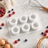Silicone Cake Mold 6 Cavities Mousse Baking Mold Cartoon Fruit Diamond Heart Shape Flexible Non-Stick Baking Tray for Desserts