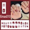 Winter Sweet Cartoon Christmas Wearing Nails Snowflake Santa Claus Nail Art Fake Nail Patch Christmas Collection
