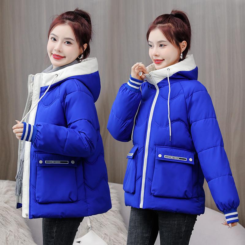 Women's short  jacket Women's new loose student bread jacket Thickened  jacket