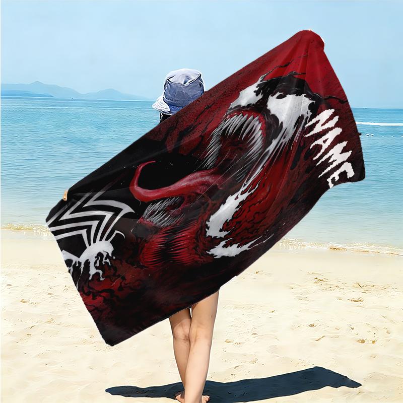 Personalized "Spider-Man Web Theme" Beach Towel Microfiber Beach Towel Thin Absorbent for Beach Swimming Yoga Bath Sports. 091057