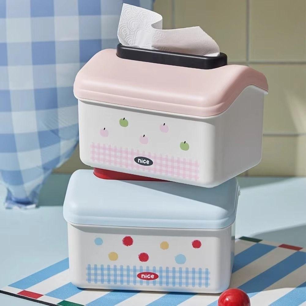 Non Slip Desktop Tissue Case Cartoon Hanging Napkin Container Facial Tissue Holder  Bedside