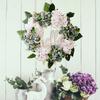Charming Multicolor Hydrangea Green Leaf Wreath For Seasonal Decor Home