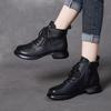 Weichsohlige, weichschaftige Kurzstiefel Herbst und Winter Retro-Ritterstiefel Neue rutschfeste bequeme Samt-Warme Martin-Stiefel