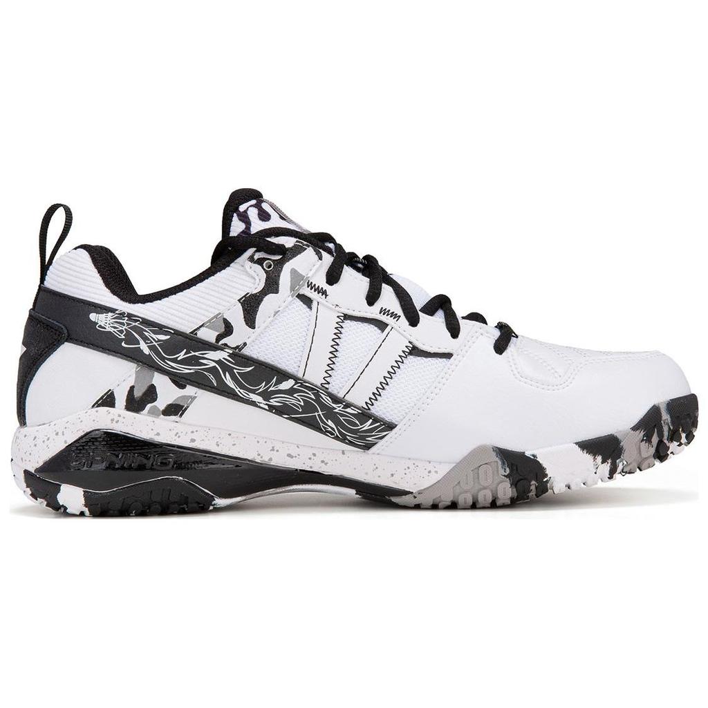 Li-Ning Nepřemožitelný eso Odolné Prodyšné Nízké Badmintonové boty Pánské boty Bílé Černé AYAR015-3