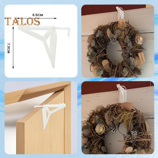 Christmas Wreath Hook White Color Easy To Install Welcome Sign Hanger Wreath Hook Front Door Decoration