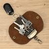 Leather Key Bag, Crazy Horse Leather Keychain, First Layer Cowhide Multi-Color Men'S Waist Hanging Car Multi-Function Keychain