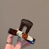 Vintage Tortoiseshell Medium Shark Hair Claw Elegant Women Half Updo Back Head Hair Clip Daily Fashion Hair Accessories