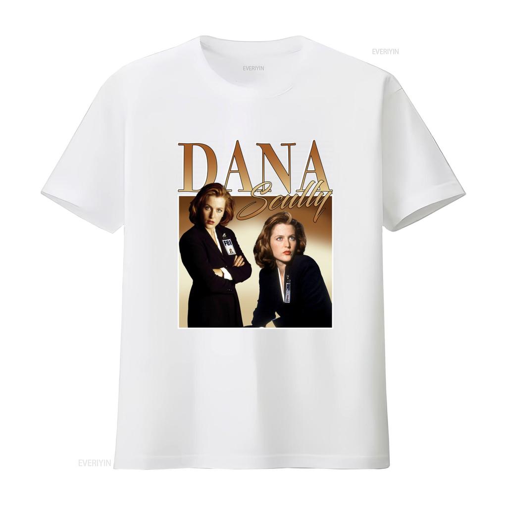 Tha012501 The X Files Gillian Anderson Dana Scully 90er Jahre T-Shirt Für vintage gewaschen dehnbar Mode Bequeme Streetwear