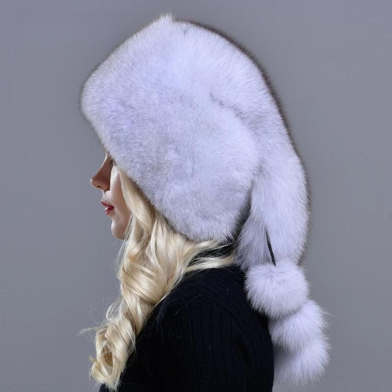 Naturpels Vinterlue Dame Rev 5 Duskhatter Myk Pels Elegant Mote Stilfull Beskjeden Varm Luer med Volum