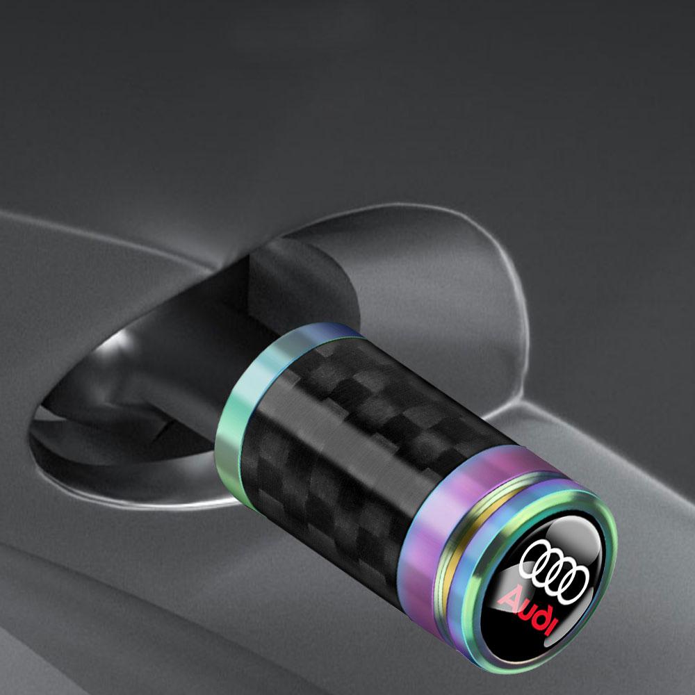 4Pcs Car Tire Valve Cover Tyre Wheel Air Stem Valve Cap for 3w Sline A3 A4 A5 A6 A7 A8 TT Q3 Q5 Q7 A1 B5 B6 B7 B8 B9 8P C6 C5w3