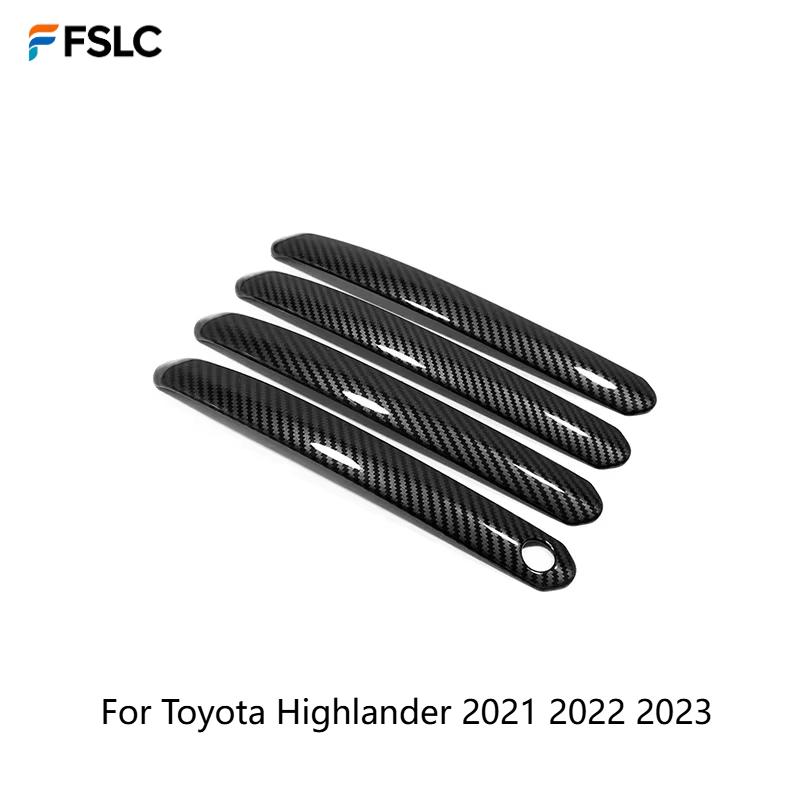For Toyota Highlander Accessories ABS Chrome Exterior Door Handle Cover Trim Sticker Decal