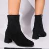 2024 New Fashion Women's Boots Versatile and Comfortable Solid Color Winter Zipper Decorated Thick Heel Women's Shoes Zapatos