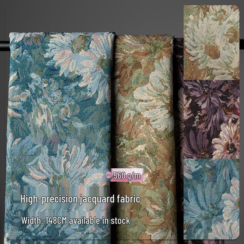 Monet-Style Jacquard Fabric for Apparel, Tablecloths & DIY Projects