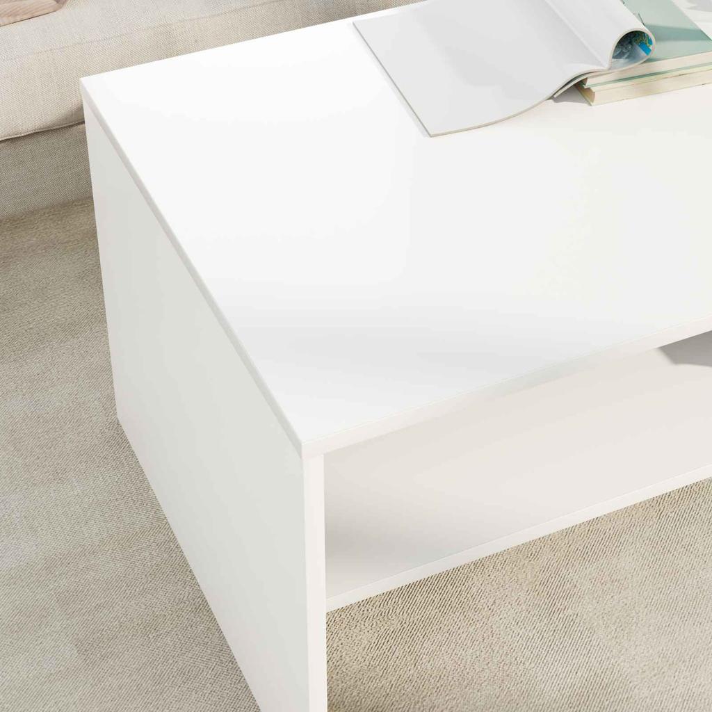 Coffee Table White 100 x 50 x 40 cm Engineered Wood