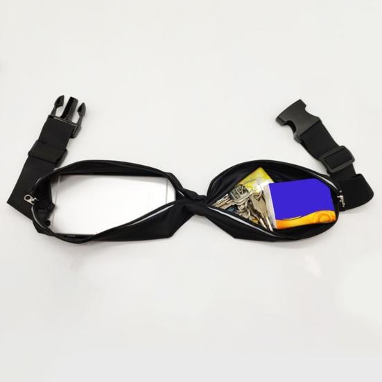 Sports Running Belt with Reflective Strips Fitness Dual Pouch Waist Pack Portable
