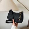 Foreign Style Simple and Fashionable Solid Color Shoulder Bag Women's 2025 Spring New Versatile Ins Underarm Bag Small Square Bag Women