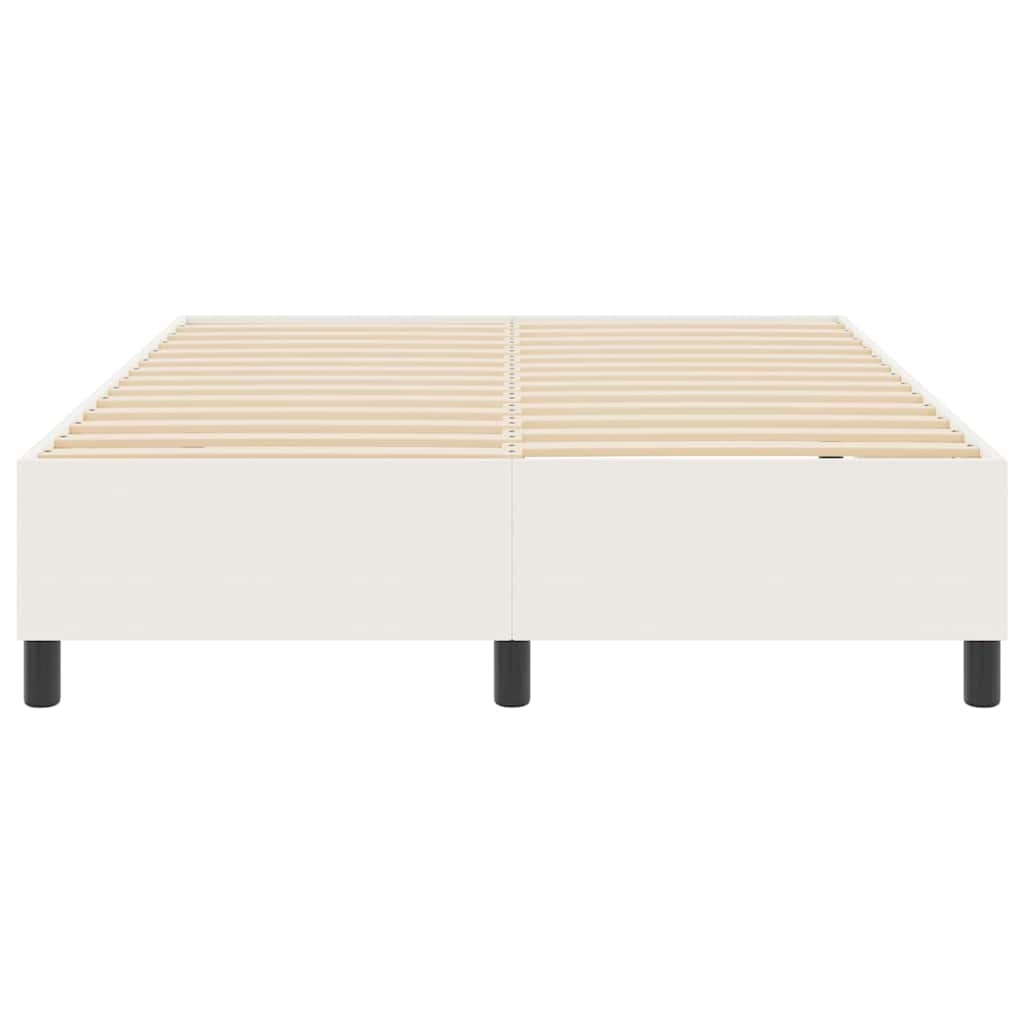 Platform Bed Frame Cream 160 x 200 cm Corduroy Fabric