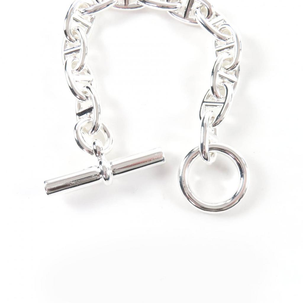 Excellent HERMES bracelet Chene Dunkle MM 13 frames Silver AG925 Women Used