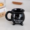 Kreatywne czarownice Brew Kocioł czarownicy Kubek do kawy Czarne ceramiczne kubki do kawy Dekoracja stołu na Halloween
