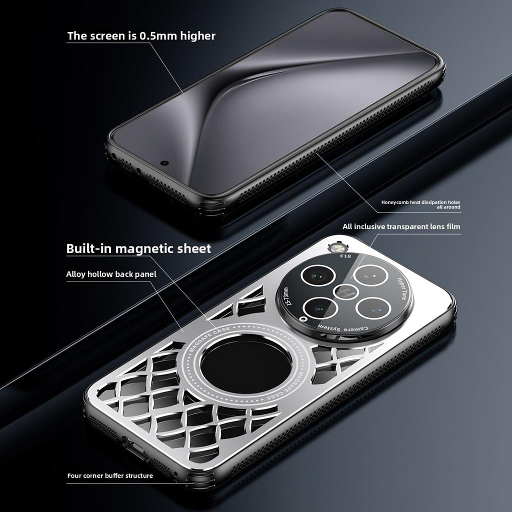 For OPPO Find X8 Ultra Case Hard alloy heat dissipation magnetic Protective back cover for Find X8 Pro X8S+ Plus Phone Shell