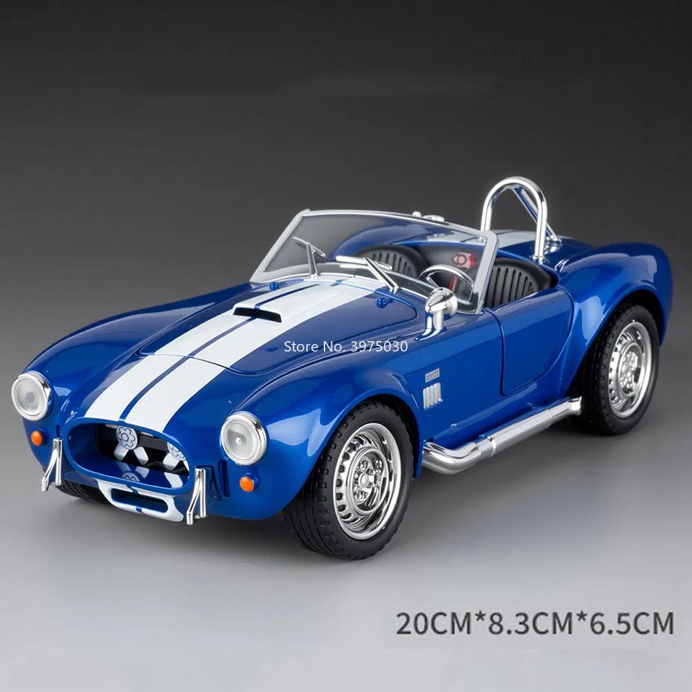 1:22 Alloy 993 RWB Shelby Cobra Models Cars Toys Wheels Turned Miniature Vehicles with Light Sound Sports Car Collect Souvenirs