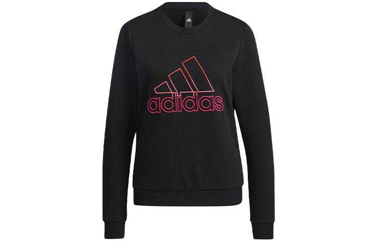 Adidas Sweatshirts Women s Black Crew Neck Moderate Regular GP0704 S