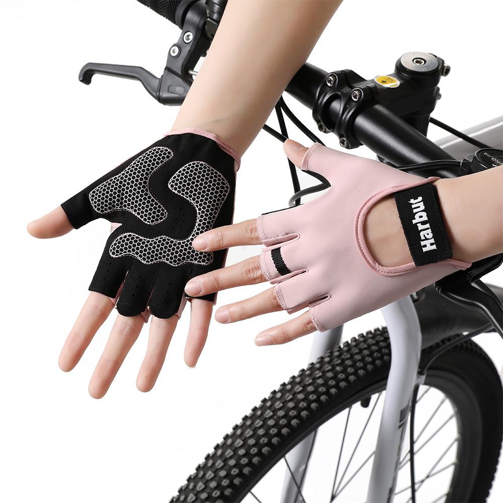 Fitness Gloves for Men and Women Outdoor Sports Anti Slip Palm Pad Thickened Breathable Wear Resistant Anti Cocoon Riding Half Finger Gloves
