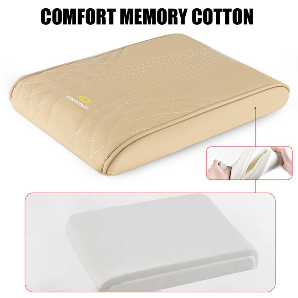 Car Leather Armrest Box Height Pad Center Console Cover For Chevrolet Cruze Captiva Lacetti Aveo Malibu Trax Camaro Colorado Z71