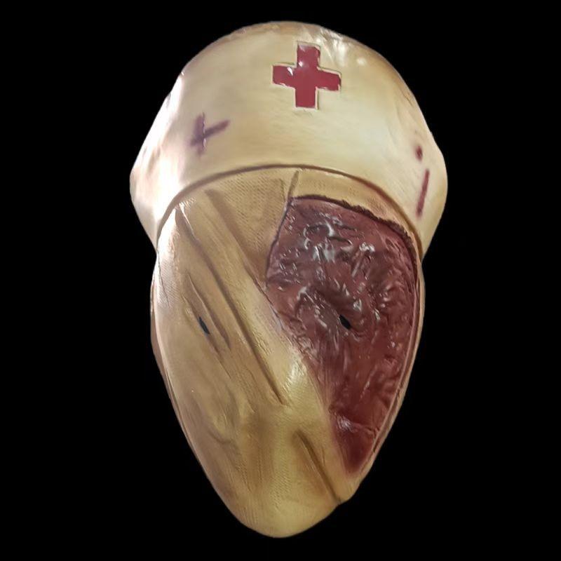 Popular Silent Hill nurse mask for Halloween horror cosplay Props: Bloody Doctor Costume Headgear