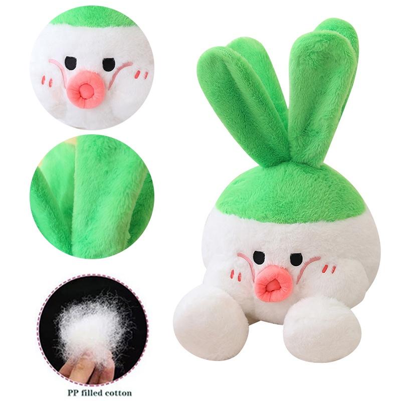 11-23.6in Radish Green Plush Toy Kids Gift Soft Stuffed Doll Pillow