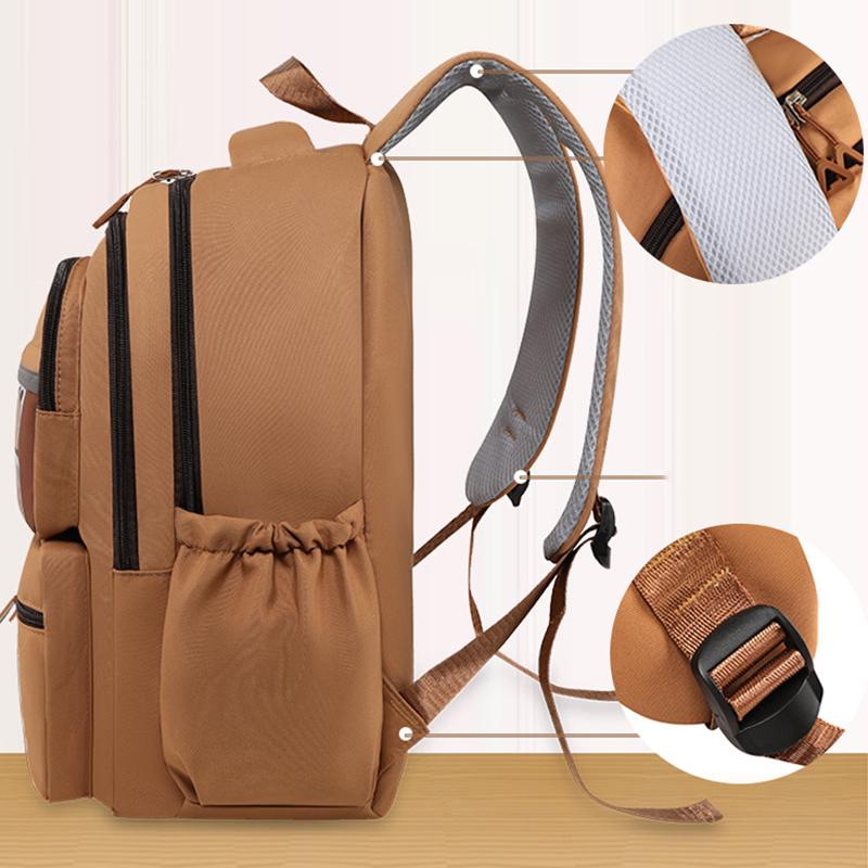 Capibala Mädchen Niedliche Cartoon-Schultaschen 1.-6. Klasse Großvolumig Leicht Wirbelsäulenschutz Niedliche Kinderrucksäcke