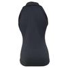 2024 Women's Fashion Casual Solid Color Ribbed Zip-Up Vest T-Shirt with Turn-Down Collar for Spring/Summer