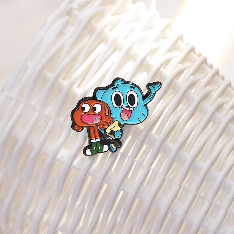 Character Alloy Cartoon Brooch In Vibrant Colors For Fashionable Winter Style 2024