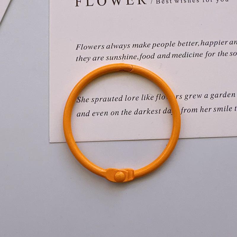 45mm Colored Macaron Keychain Ring: DIY Jewelry & Book Page Accessory