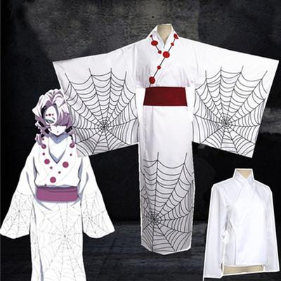 3pcs Anime Demon Slayer Kimetsu No Yaiba Spider Oni Ayaki Rui Cosplay Costume Men's Kimono Full Set Halloween Party Outfit